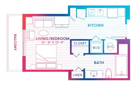 a floor plan of a house with bedrooms and a bathroom and a kitchen